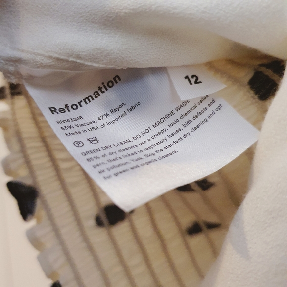 NWT Reformation Reign Bustier Top | White | Polka Dot | Size 12 - Picture 11 of 13